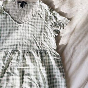 Gingham babydoll dress